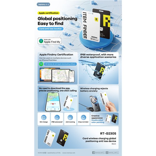 Remax RT-G2305 Anti-Lost Device Anti-Lost Device black