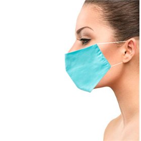 Reusable 3-layer protective face mask sky blue M