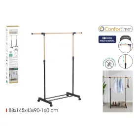 Jatkettava takkiteline Inde Ruskea Musta 145 x 43 x 90 cm (6 osaa)
