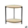 Šoninis staliukas MobleKit Juoda Metalinis Medžio 40 x 42 cm (3 vnt.)
