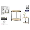 Šoninis staliukas MobleKit Juoda Metalinis Medžio 40 x 42 cm (3 vnt.)