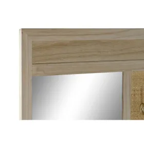 Naulakko peilillä Home ESPRIT Luonnollinen Rottinki Paolownia wood Peili 92 x 40 x 181 cm