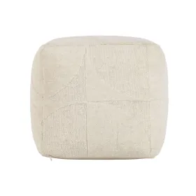 подставка для ног Home ESPRIT Бежевый Boho 45 x 45 x 45 cm