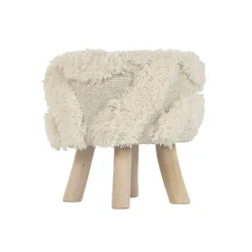 подставка для ног Home ESPRIT Бежевый Boho 40 x 40 x 40 cm