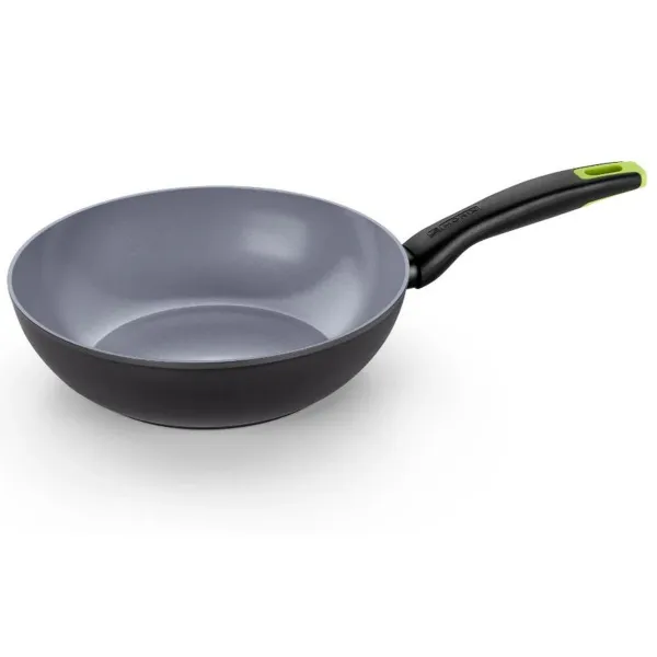 Wok Pan Monix M261232 Grey Aluminium Ø 28 cm