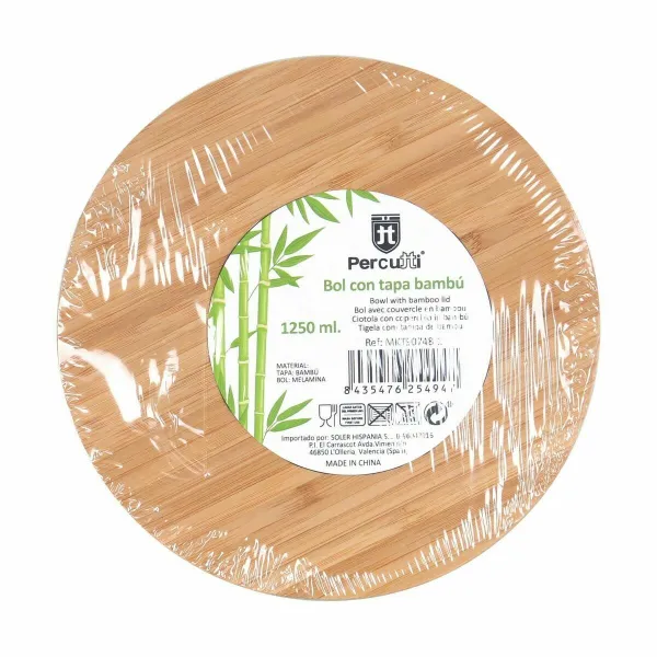 Bowl Percutti Melamin Brown Green 18,9 x 18,9 x 8,5 cm Bamboo (4 Units)
