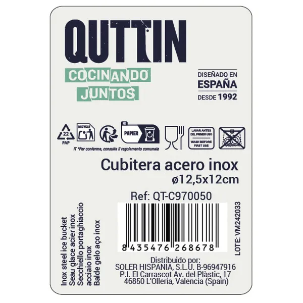 Ledo kibirėlis Quttin Quttin Nerūdijantis plienas (12 vnt.)
