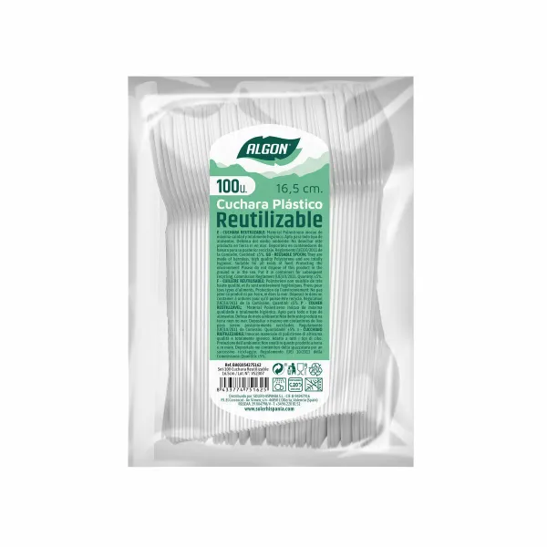 Karošu Komplekts Algon Vairākkārtēja lietošana Balts 20 gb. 16,5 cm