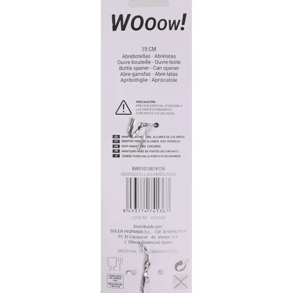 Bottle opener Tin opener 19 cm (36 Units)