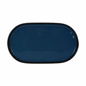 Snack tray La Mediterránea Chester Blue Oval 36 x 20,5 x 3 cm (6 Units)