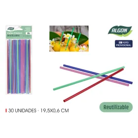 Daugkartinio naudojimo šiaudelis Algon Plastmasinis 19,5 cm 6 mm 30 Dalys 24 vnt.