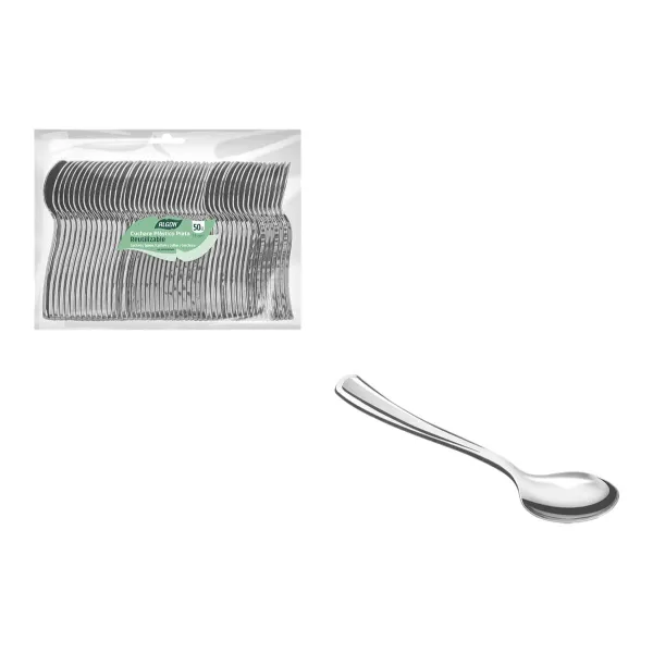 Dessert spoon set Algon 13 cm 50 Pieces (18 Units)