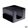 Napkin holder My Bar COCKTAIL Black Plastic 12,8 x 12,8 x 8,8 cm (24 Units)