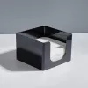 Napkin holder My Bar COCKTAIL Black Plastic 12,8 x 12,8 x 8,8 cm (24 Units)
