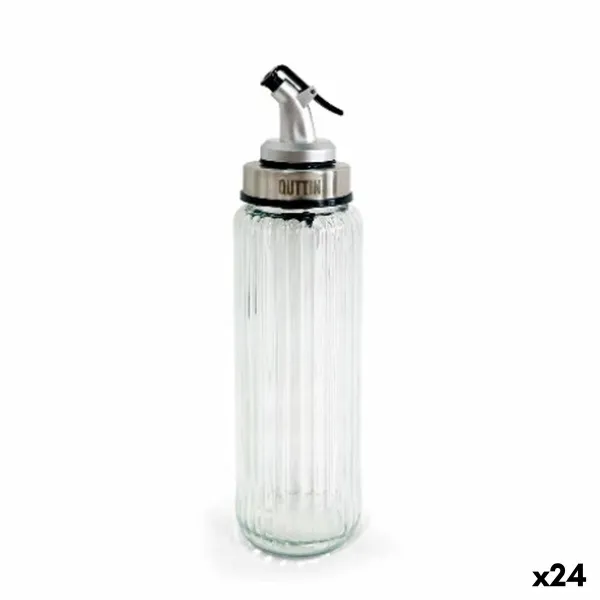 Indelis aliejui Quttin OTTICO Skaidrus Sidabras stiklas 0,5 L 6 x 6 x 30,5 cm (24 vnt.)