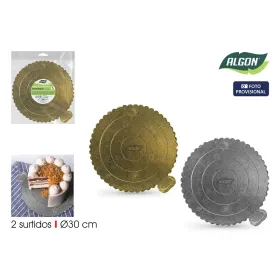Cake stand Algon Golden 30 x 30 cm (36 Units)