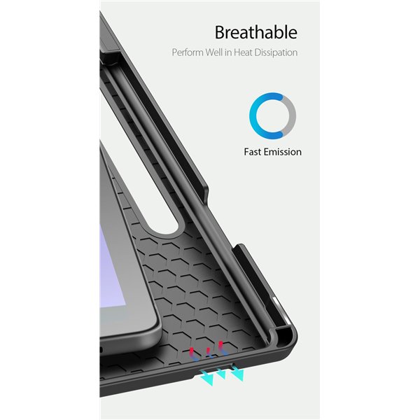 Dėklas Dux Ducis Domo Samsung X820 Tab S10 Plus/X610/X616 Tab S9 FE Plus juodas
