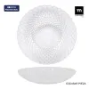 Deep Plate La Mediterránea Diamond Transparent Glass Ø 20 cm (12 Units)