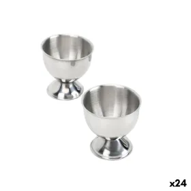 Egg cup Quttin Silver Steel 4,8 x 4,5 cm (2 Pieces) (24 Units)