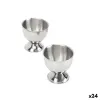 Egg cup Quttin Silver Steel 4,8 x 4,5 cm (2 Pieces) (24 Units)