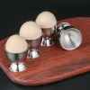 Egg cup Quttin Silver Steel 4,8 x 4,5 cm (2 Pieces) (24 Units)