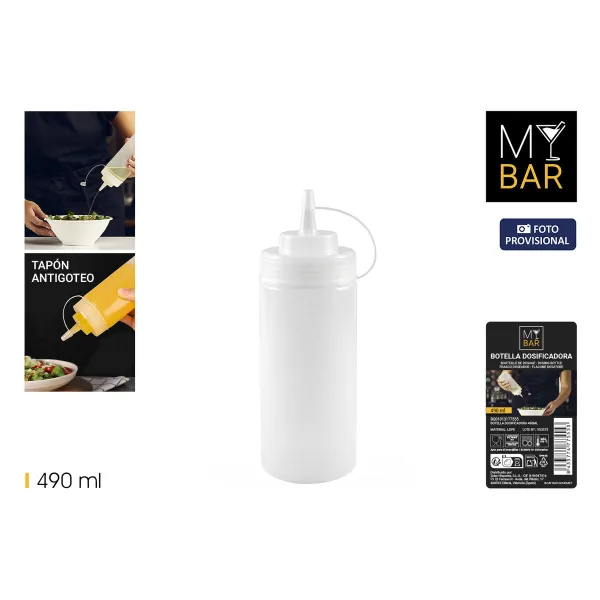 Indelis aliejui My Bar Skaidrus Plastmasinis 490 ml 7 x 20 cm (24 vnt.)
