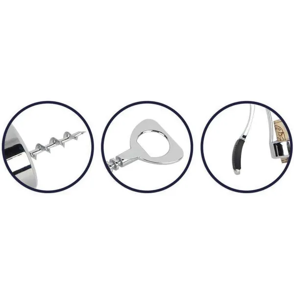 Corkscrew Quttin Zinc Alloy 19 x 5,6 x 3,8 cm Silver (24 Units)