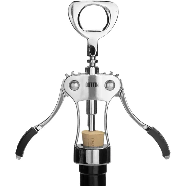 Corkscrew Quttin Zinc Alloy 19 x 5,6 x 3,8 cm Silver (24 Units)
