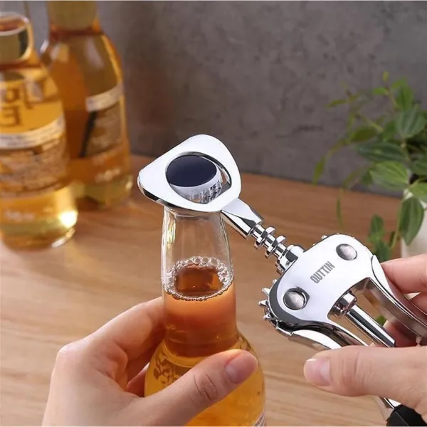 Corkscrew Quttin Zinc Alloy 19 x 5,6 x 3,8 cm Silver (24 Units)