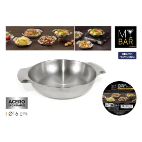 Saucepan My Bar Silver Stainless steel Ø 16 cm (12 Units)