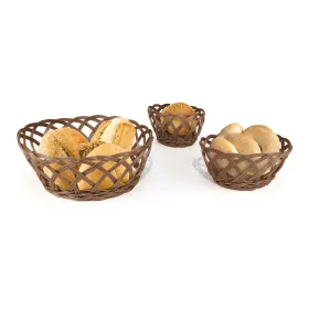 Leipäkori My Bar RATTAN polypropeeni Pyöreä 15 x 8 cm (24 osaa)