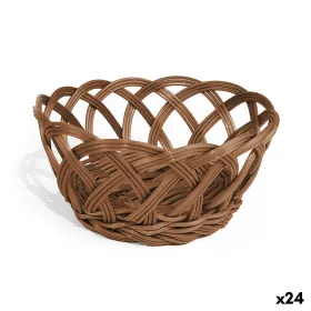 Leipäkori My Bar RATTAN polypropeeni Pyöreä 24 x 8 cm (24 osaa)