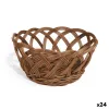 Leipäkori My Bar RATTAN polypropeeni Pyöreä 24 x 8 cm (24 osaa)