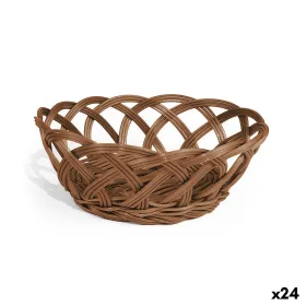 Leipäkori My Bar RATTAN polypropeeni Ovaali 18 x 13 x 7 cm (24 osaa)
