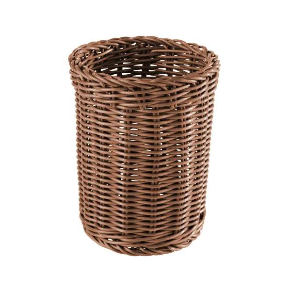 Pot for Kitchen Utensils My Bar RATTAN polypropylene 15 x 15 x 19 cm (12 Units)