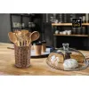 Pot for Kitchen Utensils My Bar RATTAN polypropylene 15 x 15 x 19 cm (12 Units)
