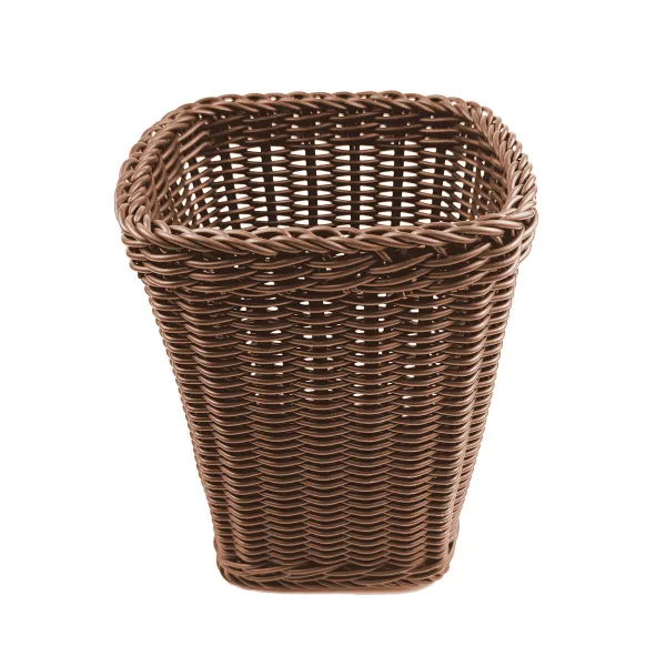 Pot for Kitchen Utensils My Bar RATTAN polypropylene 14 x 14 x 19 cm (12 Units)