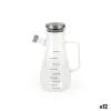 Indelis aliejui La Mediterránea Skaidrus Sidabras Silikoninis Plienas Borosilikatinis stiklas 900 ml (12 vnt.)
