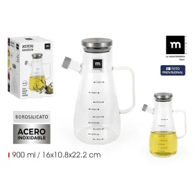 Indelis aliejui La Mediterránea Skaidrus Sidabras Silikoninis Plienas Borosilikatinis stiklas 900 ml (12 vnt.)