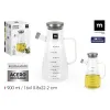 Indelis aliejui La Mediterránea Skaidrus Sidabras Silikoninis Plienas Borosilikatinis stiklas 900 ml (12 vnt.)