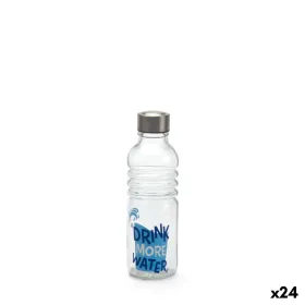 Стеклянная бутылка La Mediterránea Drink more Water Синий Прозрачный Cтекло Сталь 500 ml (24 штук)