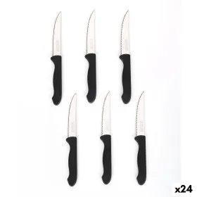 Veitsisetti Cuyfor Musta Hopeinen Ruostumaton teräs polypropeeni 6 Kappaletta (24 osaa)