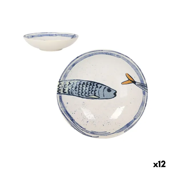 Syvä lautanen La Mediterránea Peixe 2.0 Monivärinen Keraminen Ø 21 cm (12 osaa)
