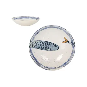 Deep Plate La Mediterránea Peixe 2.0 Multicolour Ceramic Ø 21 cm (12 Units)