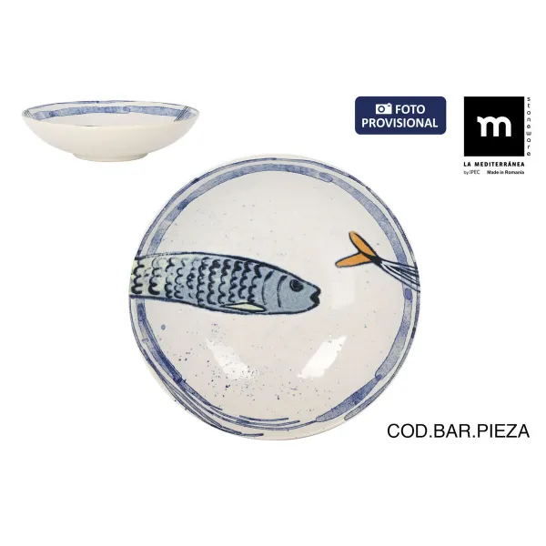 Syvä lautanen La Mediterránea Peixe 2.0 Monivärinen Keraminen Ø 21 cm (12 osaa)