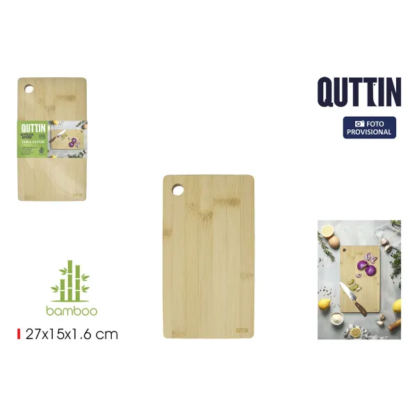Cutting board Quttin Brown 27 x 15 x 1,6 cm (24 Units)