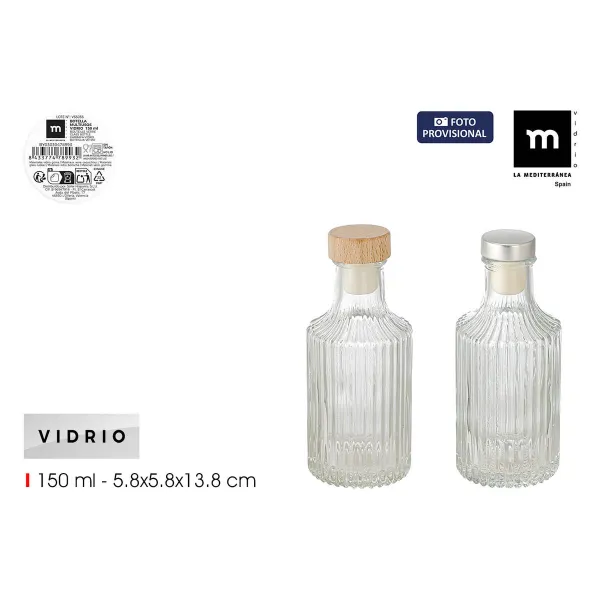 Стеклянная бутылка La Mediterránea STRIPES Cтекло 150 ml (24 штук)
