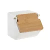 Druskinė su dangteliu DKD Home Decor 12,5 x 14 x 12 cm Natūralus Porcelianas Balta