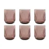 Set of glasses Home ESPRIT Pink Crystal (6 Units)