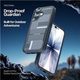 Dėklas Dux Ducis Shld Apple iPhone 17 juodas (Contour Pattern)